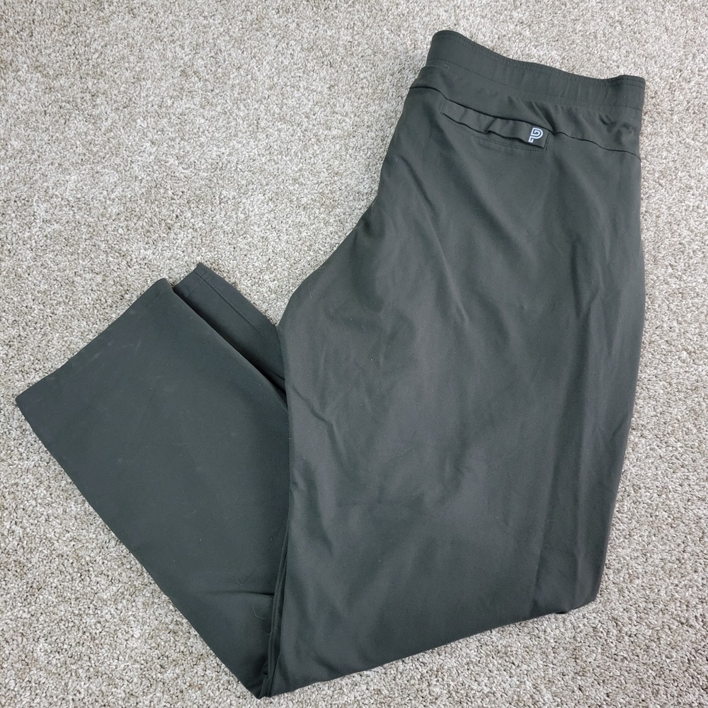 Public Rec Mens 44x32 Solid Green Gray Performance Stretch Pants Drawstring